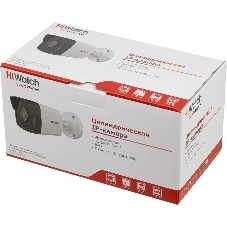 Камера HiWatch IP 2Мп уличная цилиндрическая, EXIR ИК 30м, 1/2.9 CMOS, 1920х1080@25к/с, объектив 2.8мм, угол 104, мех ИК-фильтр; 0.01Лк@F2.0, H.265/H.265+/H.264/H.264+/MJPEG ROI, коридорный режим, DWDR, 3D DNR, BLC, Smart ИК, обнаружение движения 2.0, IP67, -40...+60C, DC12В/PoE, 6.5Вт