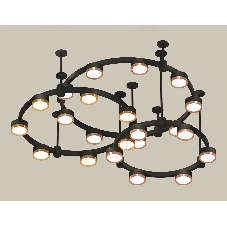 Светильник Ambrella light XR92222100/22 SBK/PPG/PYG черный песок/золото розовое полированное/золото желтое полированное GX53