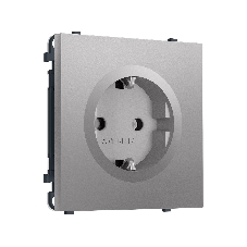Комплект механизма электрической розетки SIGMA Сталь матовый 50Hz 2P+E с/з 16A-250V QUANT PRO (SP5060, PR141)
