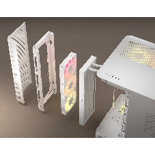 Корпус Corsair Air 5400 RS-R ARGB White, Midi-Tower, белый, 3 x 120 мм