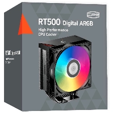 Устройство охлаждения (кулер) PcCooler RT500 Digital BK ARGb RT500-BKAWYL-GL черный 120мм алюминий+медь 2200rpm 32db 4-pin 240W