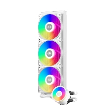 Система охлаждения Water Cooling System PCCooler DA360 Pro ARGb WH (300W, 360мм, белый, ARGb/Fans: 3x120мм, 75.8CFM, 33.7dBA, 2200RPM/Pump height 57мм, 28dBA, 3000RPM, Rad thickness 27мм/S: 1851, 1700, 1200, 20XX, 115X, AM5, AM4)