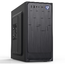 Компьютерный корпус с блоком питания Foxline 450Вт. Сase Forza mATX, 450W, 2xUSB 2.0, Black, w/o FAN, 12 см fan PSU, power cord