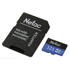 Флеш карта microSDHC 32Gb Netac P500 NT02P500STN-032G-R (с SD адаптером) 80Mb/s