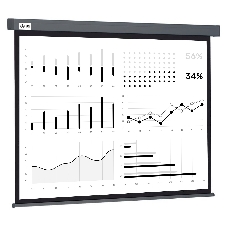 Экран Cactus 180x180см Wallscreen CS-PSW-180X180-SG 1:1 настенно-потолочный рулонный серый