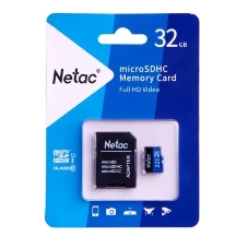 Флеш карта microSDHC 32Gb Netac P500 NT02P500STN-032G-R (с SD адаптером) 80Mb/s