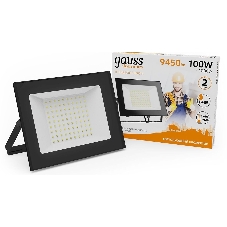 Прожектор светодиодный GAUSS 613527100 LED 100W 6700lm IP65 3000К черный 1/14
