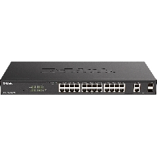 Коммутатор D-Link DGS-1100-26MPV2/A3A, 24×1 Гбит/с + 2×1 Гбит/с SFP, настраиваемый