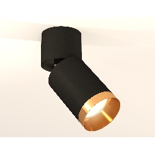 Светильник Ambrella Light XM6313044 SBK/BK/PYG черный песок/черный/золото желтое полированное MR16 GU5.3 (A2221, C6313, N6134)