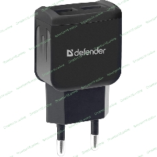 Сетевой адаптер Defender 2xUSB, 5V/2.1А, черный, пакет (EPA-13)