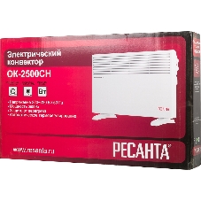Конвектор Ресанта ОК-2500СН белый, 2500 Вт, 25 м2, термостат