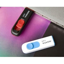 Флешка USB ADATA С008 (AC008-32G-RKD), 32Gb, USB 2.0, R/W 15/5, черный/красный
