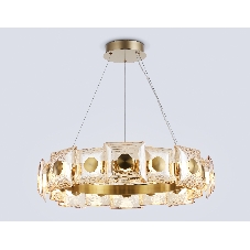 Светильник Ambrella light LH31027 BS/TI латунь/янтарь 72W 3000K D700*150