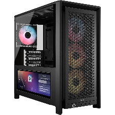 Корпус Corsair Frame 4000D LCD RS ARGB Black, Midi-Tower, чёрный, 4 x 120 мм
