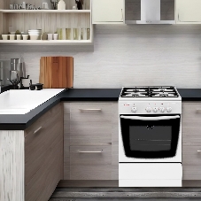 Плита газовая Gefest CG 60М C7 К73 белый, конфорок 4 шт, духовка 63 л, 60 см x 85 см x 60 см