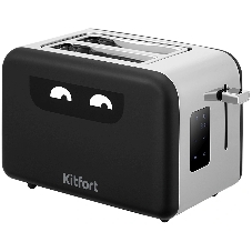 Тостер Kitfort КТ-6497 850Вт черный/стальной