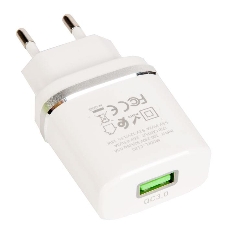 Сетевое зарядное устройство QC 3.0 HOCO HC-16262 C12Q 1 USB Выход: 5V_9V_12V, 18W белый