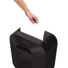 Шредер Fellowes PowerShred LX25 черный (секр.P-4)/перекрестный/6лист./11.5лтр./скрепки/скобы/пл.карты