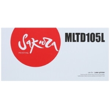 Картридж лазерный Sakura MLTD105L для Samsung ML1910/1911/1915/2525/2580/4600/4601/4605/4610/16004623/SF650/65, черный, 2500 к.