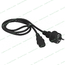 Шнур питания Lanmaster C13-Schuko прямая, 3х0.75, 220В, 10А, черный, 5 метров