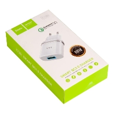 Сетевое зарядное устройство QC 3.0 HOCO HC-16262 C12Q 1 USB Выход: 5V_9V_12V, 18W белый