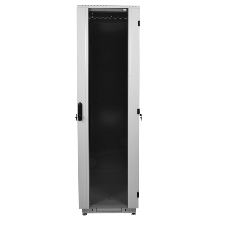 Шкаф телекоммуникационный напольный 42U (600x800) дверь стекло, черный (ШТК-М-42.6.8-1ААА-9005) (3 коробки)
