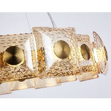 Светильник Ambrella light LH31027 BS/TI латунь/янтарь 72W 3000K D700*150