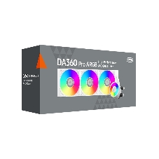 Система охлаждения Water Cooling System PCCooler DA360 Pro ARGb WH (300W, 360мм, белый, ARGb/Fans: 3x120мм, 75.8CFM, 33.7dBA, 2200RPM/Pump height 57мм, 28dBA, 3000RPM, Rad thickness 27мм/S: 1851, 1700, 1200, 20XX, 115X, AM5, AM4)