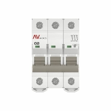 Выключатель автоматический модульный 3п C 63А 6кА AV-6 AVERES EKF mcb6-3-63C-av