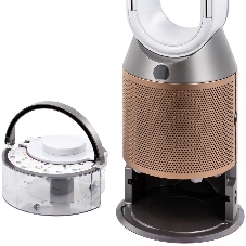 Очиститель-увлажнитель воздуха Dyson PH05 545007-01 белый/золотистый, 40 м², 5 л, HEPA H13, угольный фильтр, SCO-катализатор, УФ-стерилизация воды, управление со смартфона, датчики качества воздуха, 6 режимов работы