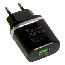 Сетевое зарядное устройство QC 3.0 HOCO HC-16255 C12Q 1 USB Выход: 5V_9V_12V, 18W черный