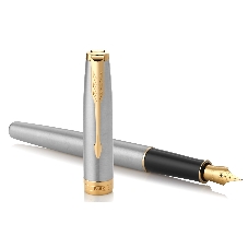 Ручка перьевая Parker Sonnet Core F527 (CW1931504) Stainless Steel GT, F, сталь нержавеющая, подарочная коробка