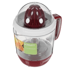 Соковыжималка Scarlett SC-JE50C08 красный/белый, цитрусовая, 25 Вт, 1200 мл, механическое