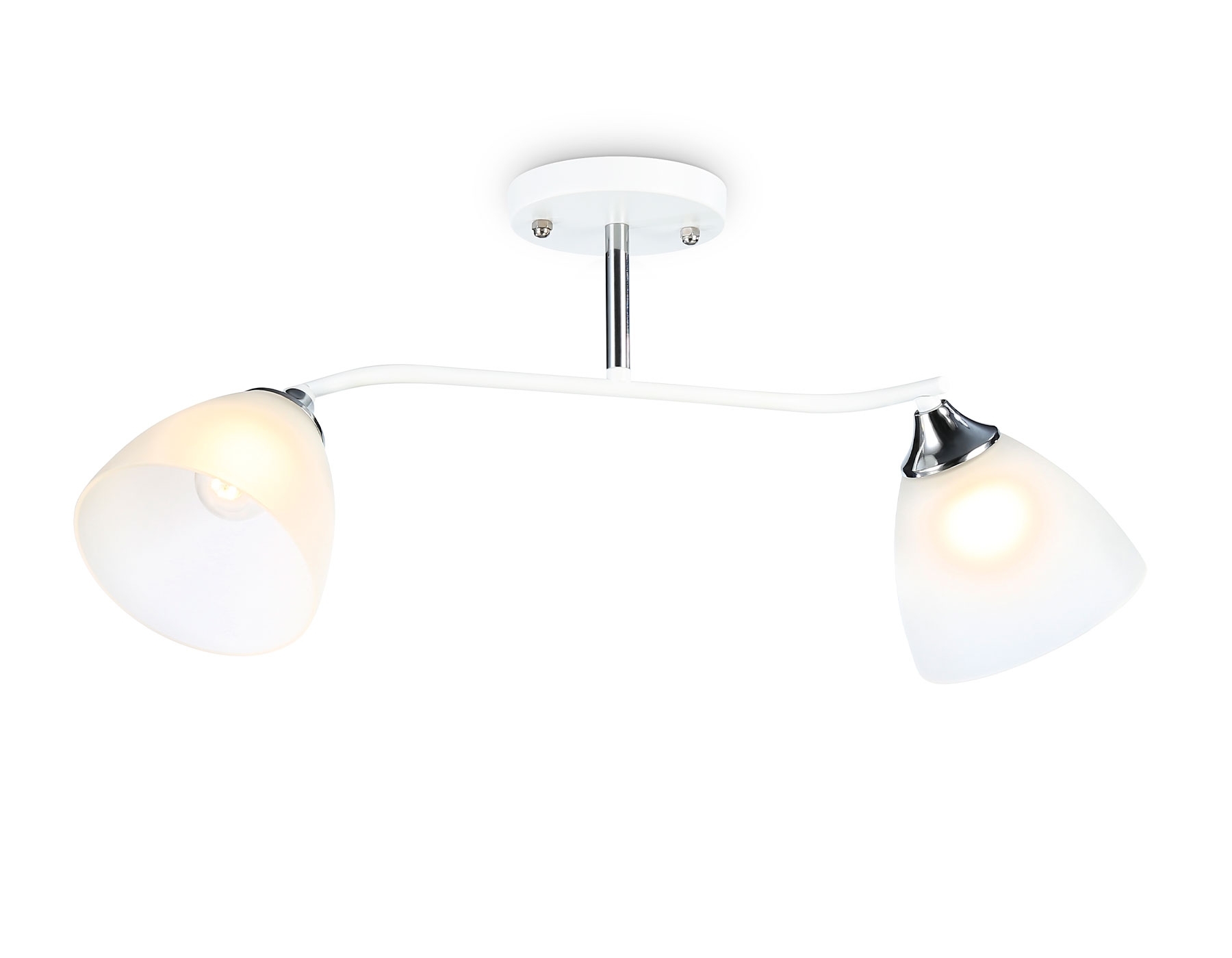 Светильник Ambrella light TR303001/2 WH/CH/FR белый/хром/белый матовый E27/2 max 40W 560*140*240