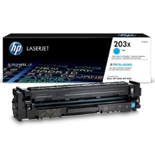 Картридж лазерный HP CF541X (HP 203X) голубой для HP LaserJet M254/M280/M281 2500 страниц.