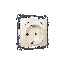 Комплект механизма электрической розетки 2USB С+C 20W с/з на винтовых зажимах 16A-250V ALFA Бежевый глянец QUANT (AP3105, VM165) MA310510
