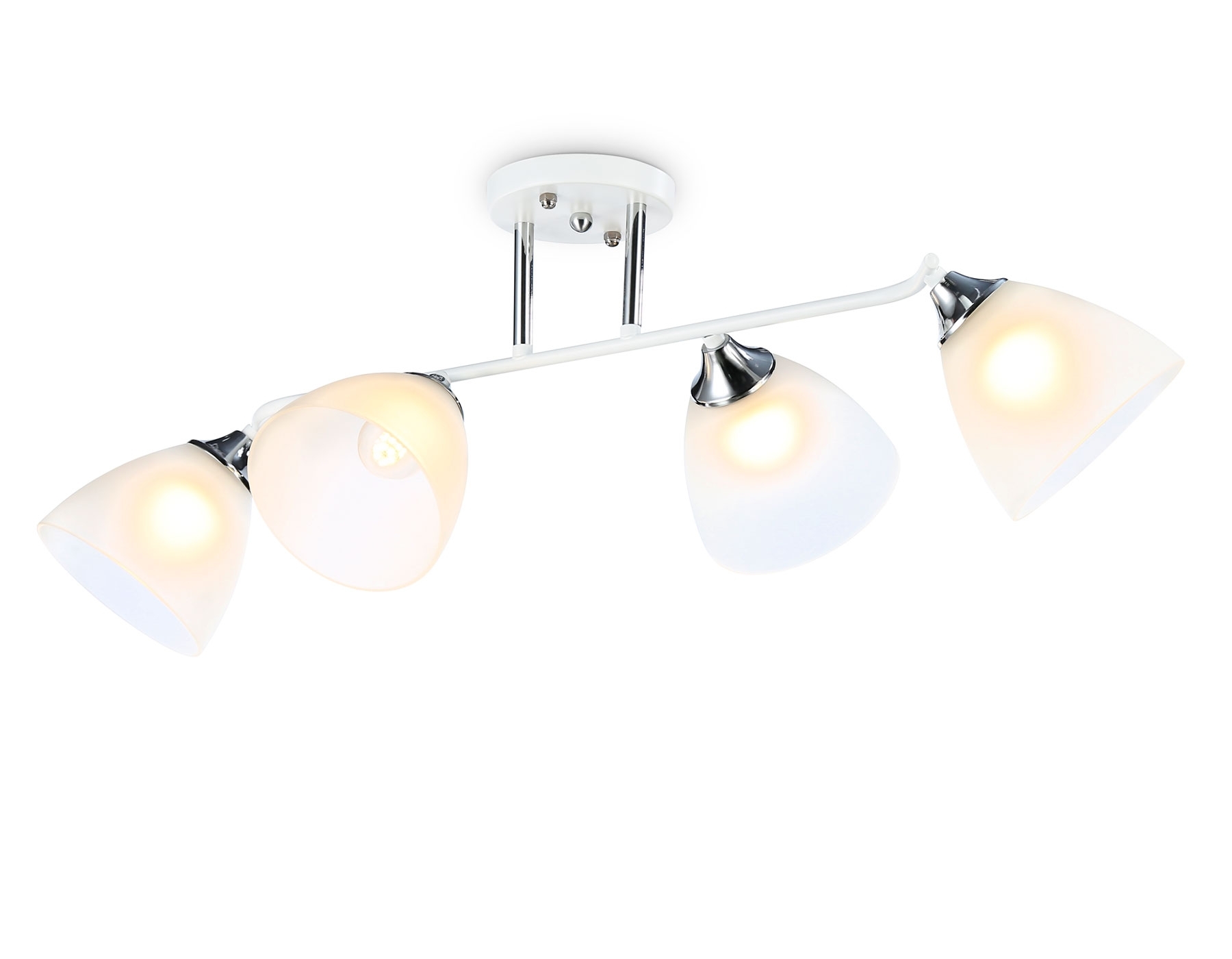 Светильник Ambrella light TR303003/4 WH/CH/FR белый/хром/белый матовый E27/4 max 40W 780*350*240