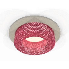 Комплект встраиваемого светильника Ambrella light XC7623022 SGR/PI серый песок/розовый MR16 GU5.3 (C7623, N7193)
