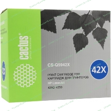 Картридж лазерный Cactus CS-Q5942X черный (20000 стр.) для HP 4250/4350