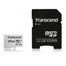 Флеш карта Transcend Micro SecureDigital 128Gb MicroSDXC Class 10 UHS-I U3, SD adapter(TS128GUSD300S-A)