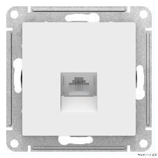 Розетка компьютерная RJ45, механизм, белый