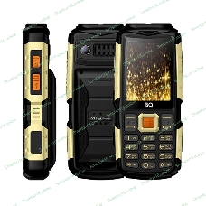 Мобильный телефон BQ 2430 Tank Power черный/золотистый