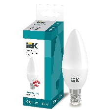 Лампа светодиодная LED 9Вт 230В 4000К E14 свеча LLE-C35-9-230-40-E14 IEK