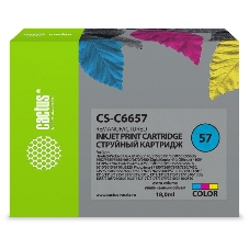 Картридж струйный Cactus CS-C6657 №57 многоцветный (18 мл) для HP 450/5145/5150/5151/5550/5552/5650/5652/565