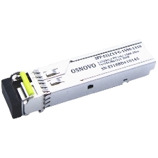 Оптический SFP Модуль OSNOVO GE, одно волокно SM, до 1,25 Гбит/c, LC, до 20км, Tx:1550/Rx:1310, DDM