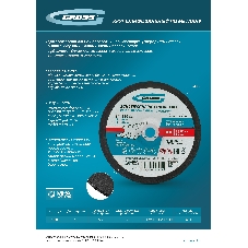Круг шлифовальный по металлу Gross 230 х 6,0 х 22,2 мм, WA24TBF