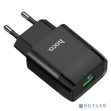 Сетевое зарядное устройство QC 3.0/ HOCO HC-32507 C72Q/ 1 USB/ Выход: 5V_9V_12V, 18W, черный