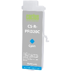 Картридж перезаправляемый струйный Cactus CS-R-PFI320C PFI-320C голубой для Canon imagePROGRAF TM-200/200MFP/205/300/300MFP/305/250/255/350/355