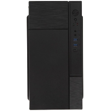 Компьютерный корпус с блоком питания 450Вт. Сase Forza mATX, 450W, 2xUSB 3.0, Black, w/o FAN, 12 см fan PSU, power cord
