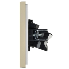 Розетка двойная RJ11+RJ45 кат.5E FP435 ваниль FORTE&PIANO